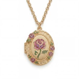 Pink Rose Opening Necklace