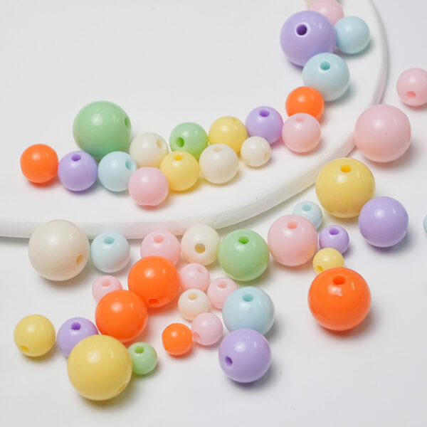 oly-fb8014d839e244109ad5b247556676c3 Wholesale Colorful Cream Candy Macaron Acrylic Round Beads DIY Bracelet Making Jewelry Accessory Stylish Loose Beads for Boutique Resale