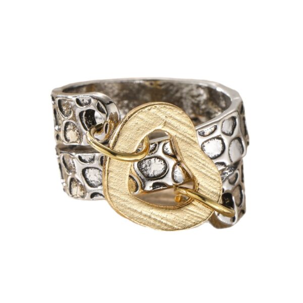 Wholesale Retro Silver Heart Shape Ring Women S Alloy Jewelry Casual Party Gift Fashion Accessory