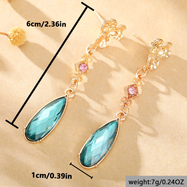 oly-fc5210e060875aa47da86980b5f8a588 Wholesale French Vintage Emerald Green Crystal Drop Earrings For Women Fashion Jewelry Boutique Resale Gift