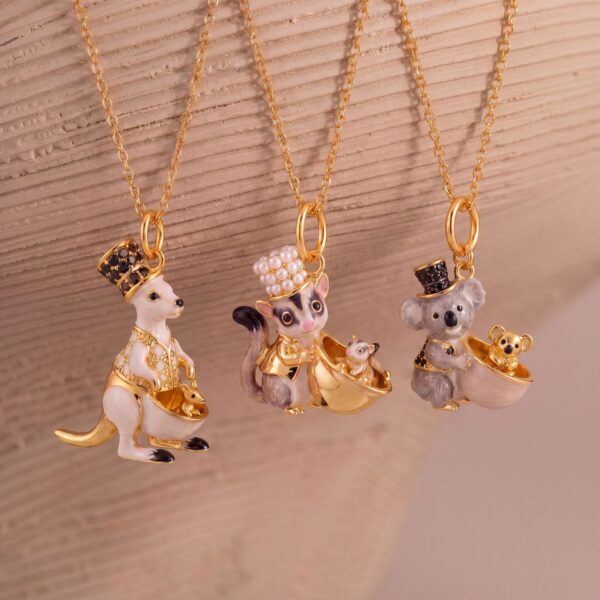 oly-fcbcf1797389d540f9130186ada88d5e Wholesale Chic Animal Pendant NecklaceElectroplating Copper Koala Kangaroo Sugar Glider Fashion Accessory Gift