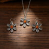 oly-fcbdd5bdb1b28bd4a91b43b61ac4df04 Wholesale Vintage Textured Sunflower Dangle Earrings Zinc Alloy Electroplated Boutique Fashion Accessory