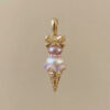oly-fcf377de33f456a9bccdd27df57c45ec Wholesale Stylish Pearl Ice Cream Bear Pendant Necklace Copper Electroplated Cute Casual Jewelry Accessory For Boutique Resale