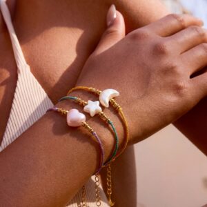 Wholesale Dreamy Star Moon Love Bracelet Colorful Unisex Charm Jewelry Accessory