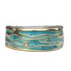Wholesale Blue Ocean Enamel Adjustable Open Ring Silver Tone Women S Fashion Jewelry Accessory For Everyday Boutique Resale