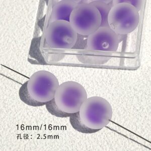 01-light purple / Size is about 16mm, hole diameter is about 3.3mm (sold by the piece)