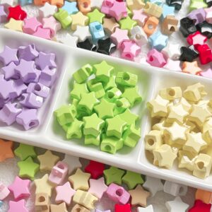 oly-fdecc238b9d6918d6300f00841c4ce6e Wholesale Colorful Painted Five Point Star Acrylic Beads DIY Accessory for Phone Charms Keychains Bag Charms Gift or Boutique Jewelry Craft