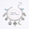 Wholesale Vintage Distressed Punk Denim Bracelet With Geometric Pendant Zinc Alloy Unisex Jewelry Accessory For Anniversary Gift