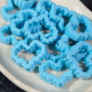 11-love frame-Blue / Heart frame 30 * 26mm, inner core 20 * 14mm (sold by piece)