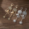 Wholesale Retro Sun Moon Tassel Earrings Silver Zinc Alloy Minimalist Women S Fashion Jewelry Gift Resale