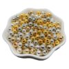 Wholesale Electroplated Plastic Spacer Beads Silver Round Loose Beads for DIY Bracelet Necklace Jewelry Making Accessory