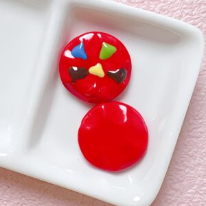 13-red / Size is about 25mm, hole diameter is about 2.5mm