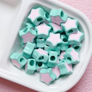04-blue-green / Size is about 16mm, hole diameter is about 5mm