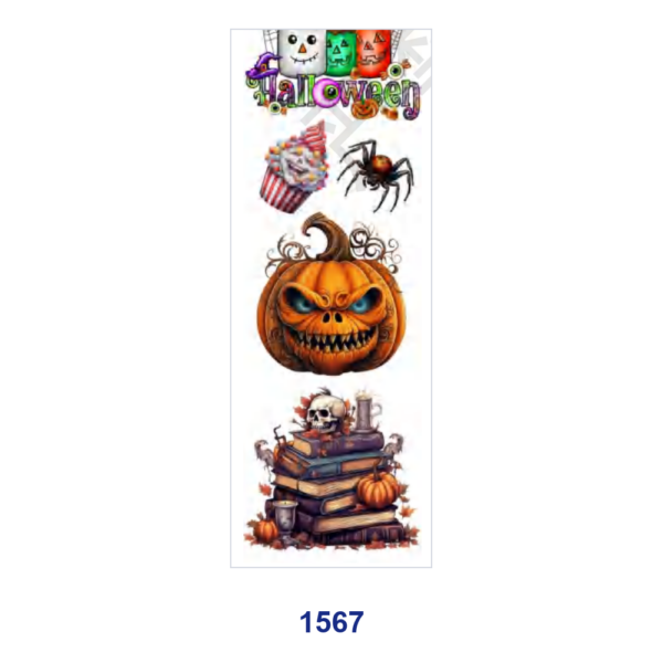 oly-ff54f5f74f4d8063ce091de84af07368 Wholesale 2/8/16pcs Halloween Pumpkin Witch Haunted House Wolf Spooky Cupcake Quote Art Print Pen and Bookmark Stickers UV DTF Wraps OLY Exclusive