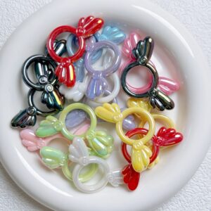 Wholesale Acrylic Angel Wing Beads UV Plated DIY Jewelry Making Kit Chic Fashion Accessory for Gift and Resale