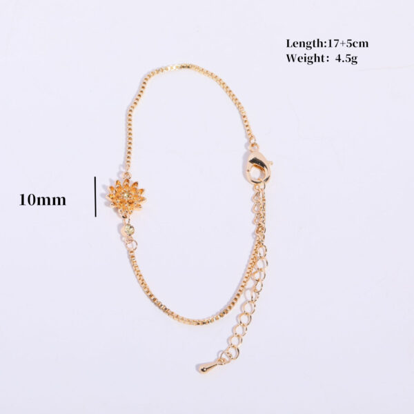 oly-ffac6eba95c7d6ed9a7e98721b1deceb Wholesale Chic Flower Design Zircon Pendant Bracelet Women S Birth Flower Fashion Accessory